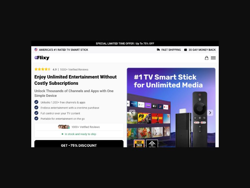 Flixy - Smart TV USB Stick - CPS (US)