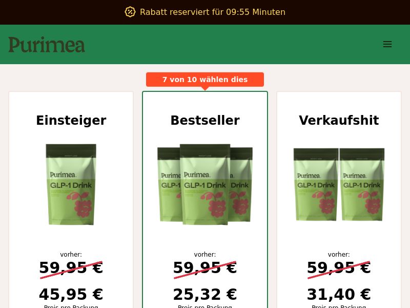 Purimea GLP1 Booster Drink SS - DE/AT