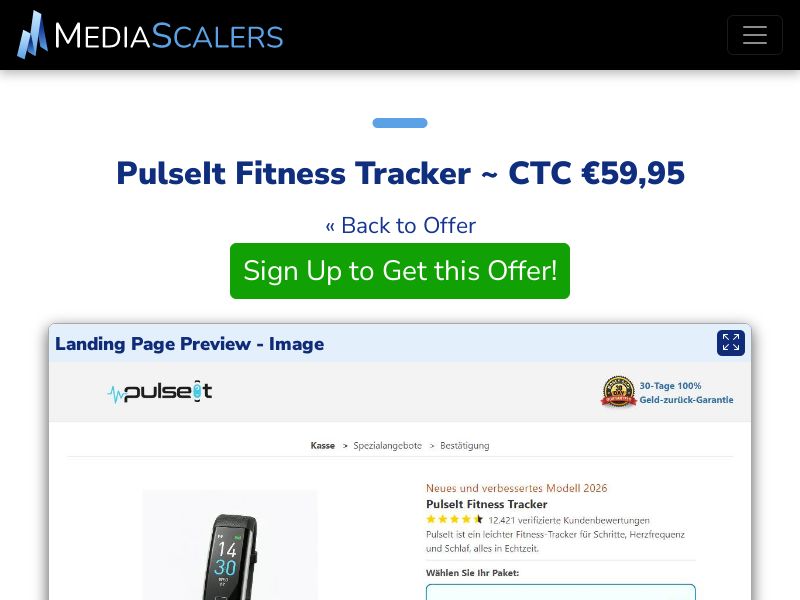 PulseIt Fitness Tracker ~ CTC €59,95 {+DTC} (Event Tracking) [DE, AT]