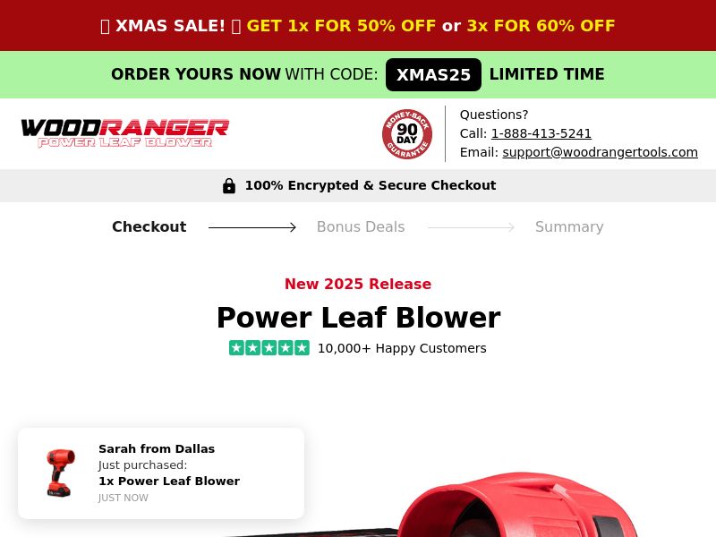 Wood Ranger Leaf Blower SS - US