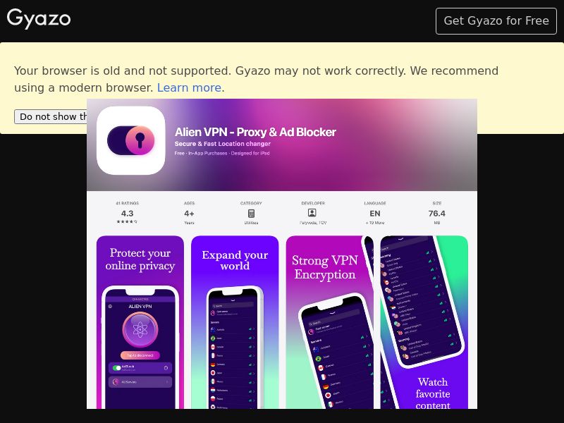 Alien VPN iOS US CPI