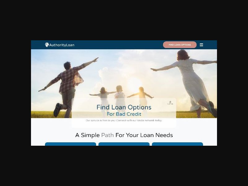 AuthorityLoan.com - Loans up to $40k - RevShare (US)