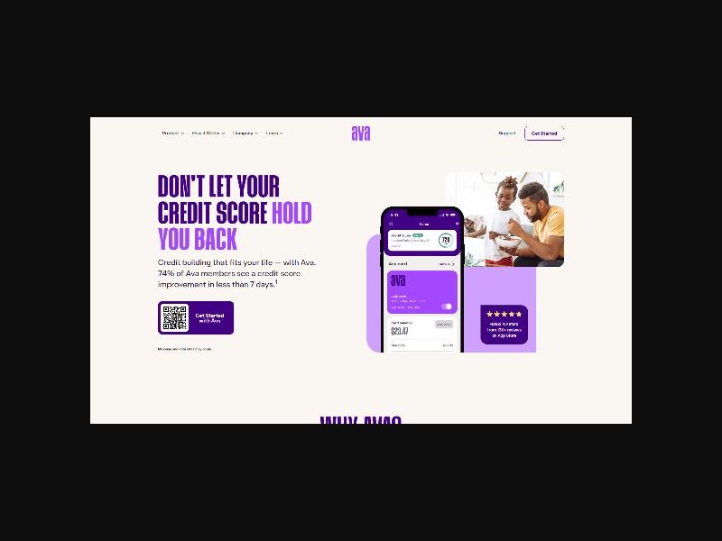 Ava Finance - Credit Score Builder - Mobile Only - CPS (US)