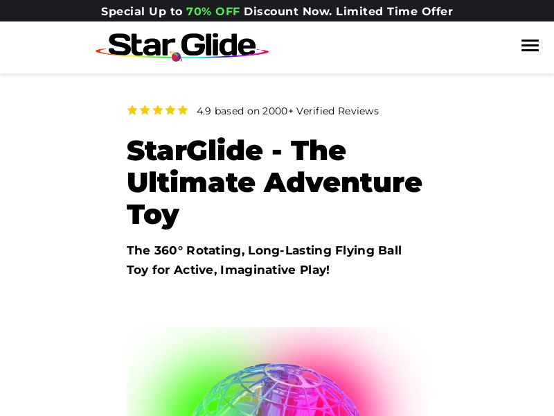 StarGlide Fly Ball - DTC [US] (Social,Banner,Native,Push,SEO,Search,Brand Bidding) - CPA