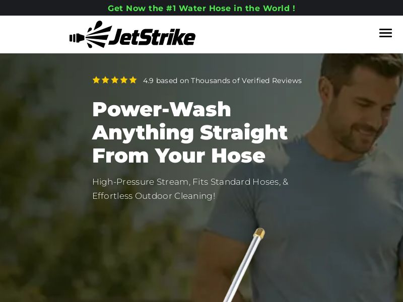 JetStrike Water Hose - Product Page [US,UK,AU] (Social,Banner,Native,Push,SEO,Search,Brand Bidding) - CPA