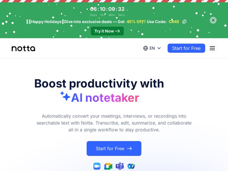 Notta AI Notetaker_WW