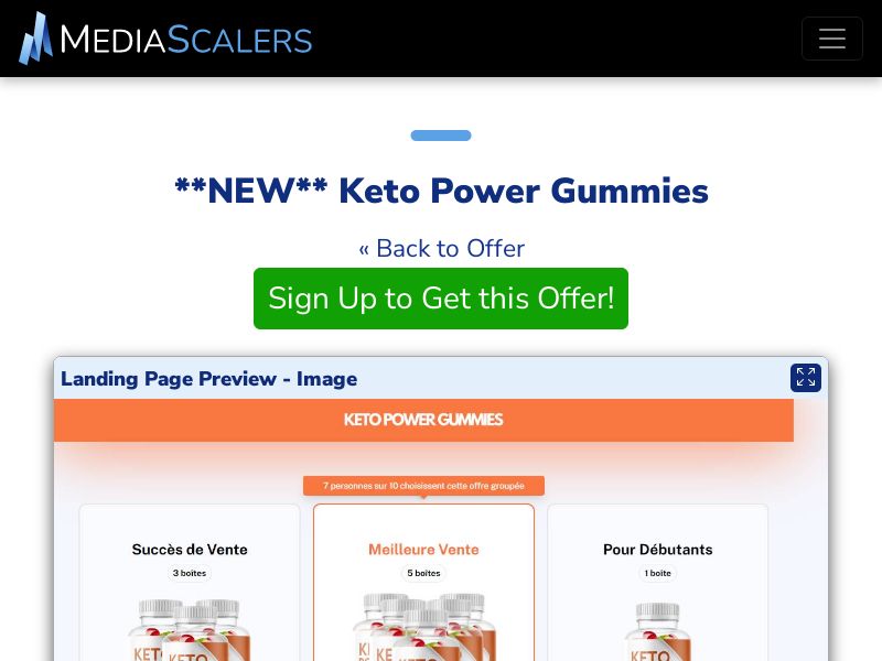 Keto Power Gummies {+DTC, Advertorial, Alt-Landers, Quiz} (Event Tracking) [FR]