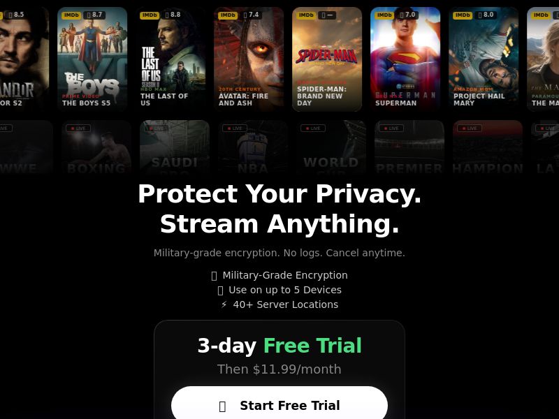 FlickVPN CPT US UK SA JP ES FR Android