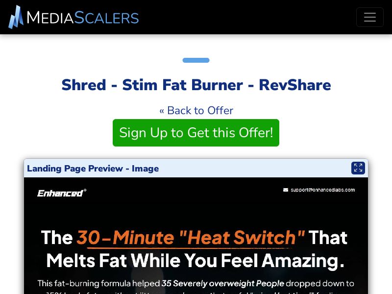 Shred - Stim Fat Burner - RevShare [US]