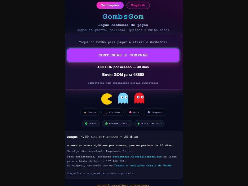 37935 - PT - [MOB] - GombsGom ONE OFF - SMS