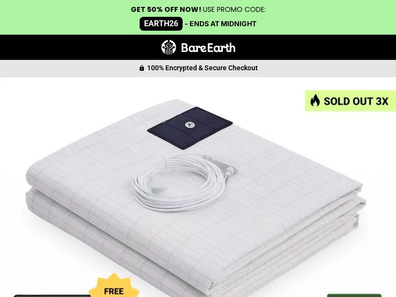 SS - BareEarth Grounding Bed Sheets - Ecom - US/CA/AU/UK/IE/NZ