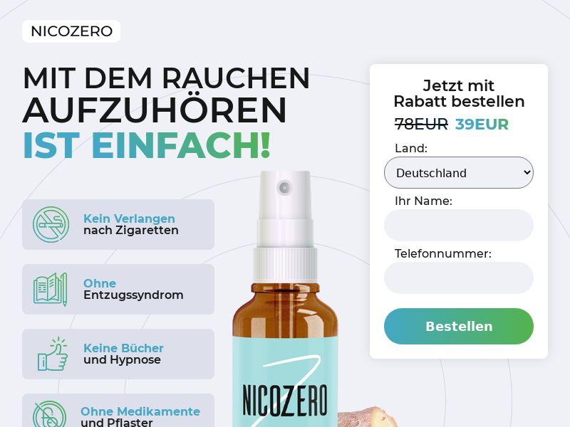 NicoZero DE - treatment for smoking