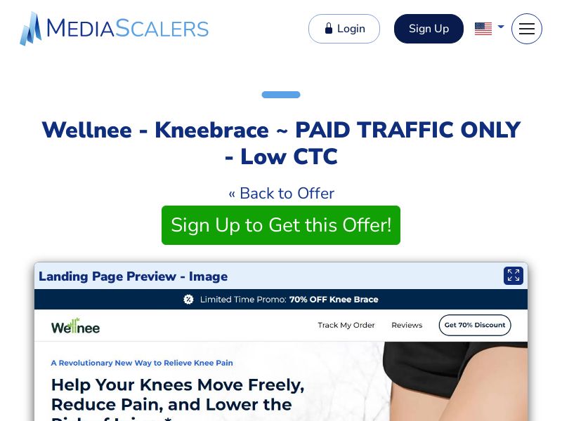 Wellnee - Kneebrace ~ PAID TRAFFIC ONLY - Low CTC {+Advertorial, DTC, Alt-Landers} (Event Tracking) [US, DE, CA, AU, UK, FR, IL, +232 More]