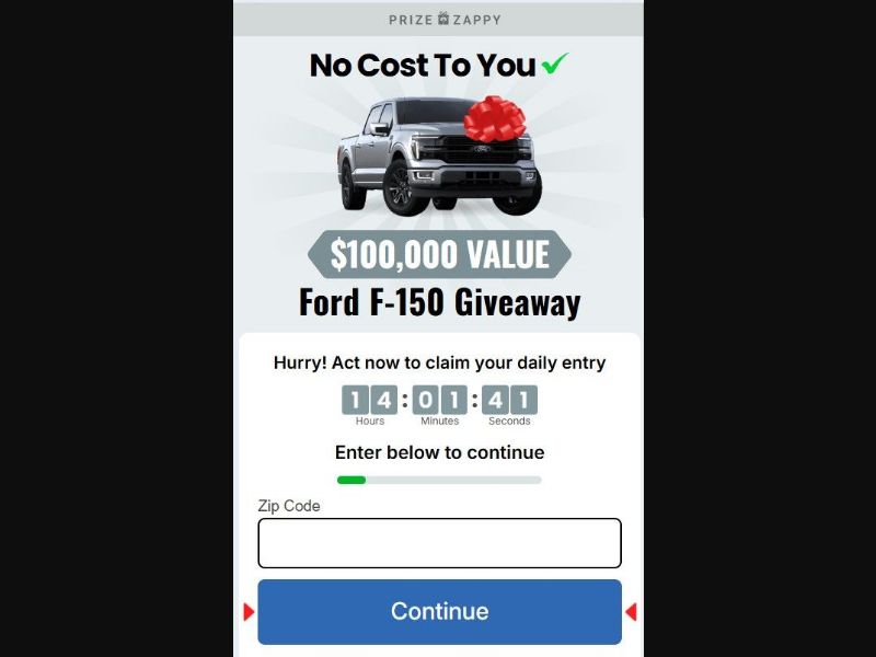 37353 - US - [WEB+MOB] - Price Zappy Dream Car Ford Giveaway - CPL SOI