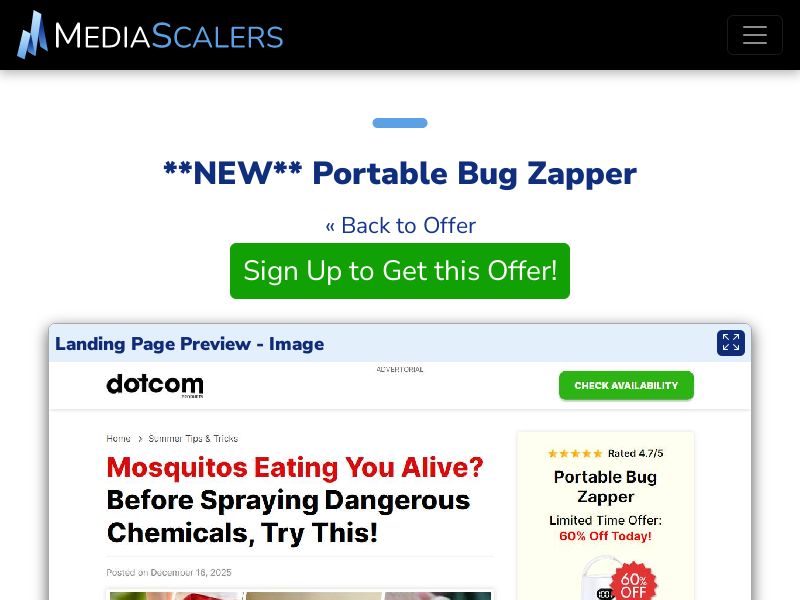 Portable Bug Zapper [US, CA, AU, UK]