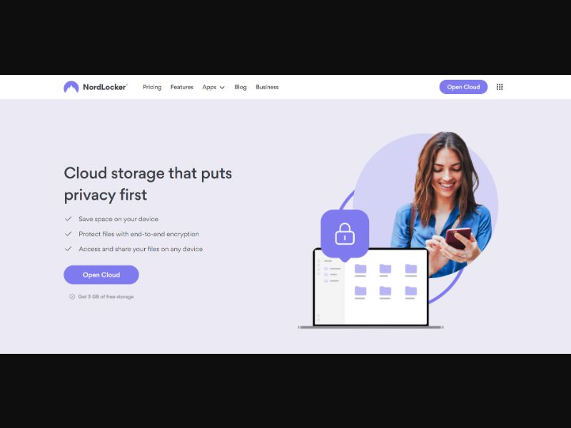 [WEB+MOB] NordLocker – Cloud Storage /International CPS RevShare 32%