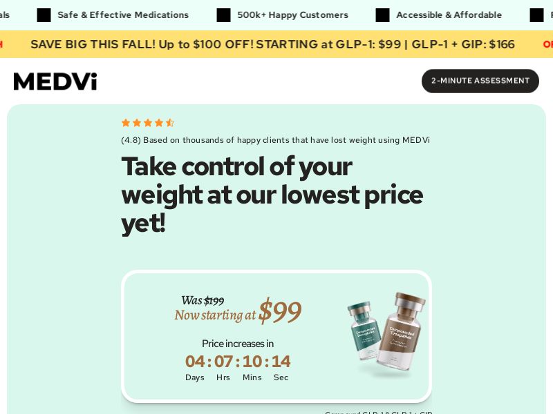 MEDVi - GLP-1 $99 Sale - CPA [US]