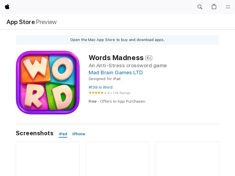Words Madness - iOS - US