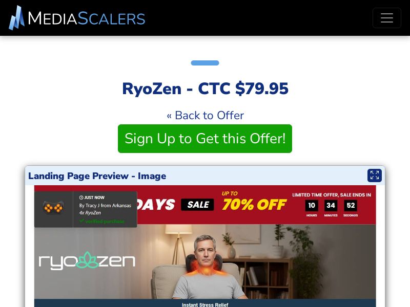 RyoZen - CTC $79.95 {+DTC, Alt-Landers, Advertorial} (Event Tracking) [US]