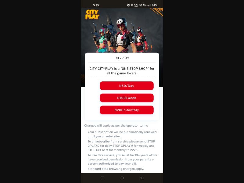 [MOB] OW - City Play /NG [MTN] - PIN