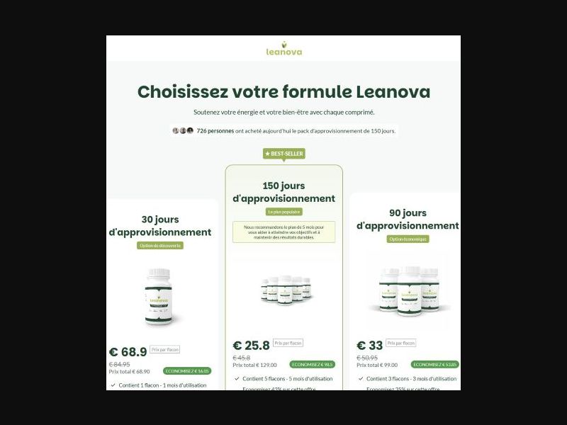 ! NEW OFFER - Leanova - Diet [FR,BE,CH+] (Banner,Native,Social,Search,SEO,Brand Bidding) - CPA