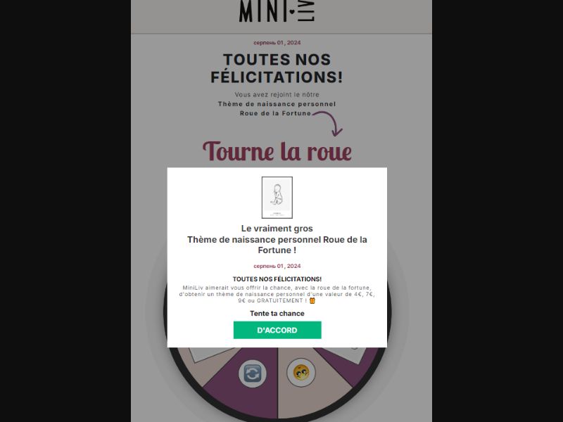 [WEB+MOB] Spin The Wheel - Birth Poster €4 CTC /FR CC Submit [EMAIL ONLY]