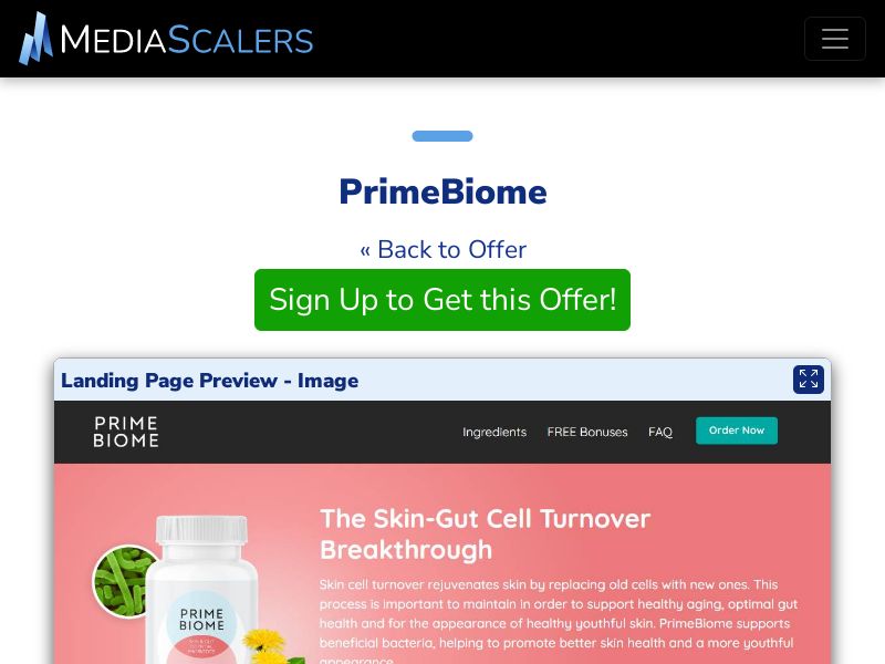 PrimeBiome {+DTC, TSL, VSL} [US, CA, AU, UK, NZ, IE]