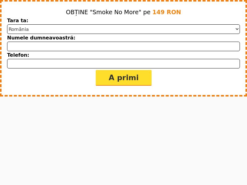 Smoke No More 149 RON - TREATMENT FOR SMOKING HOLD
