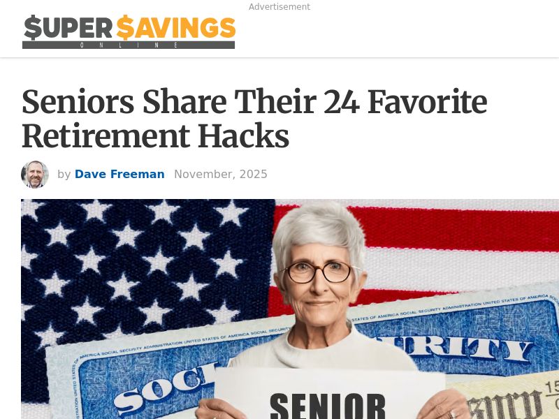 Super Savings Online (Seniors Listicle) - US