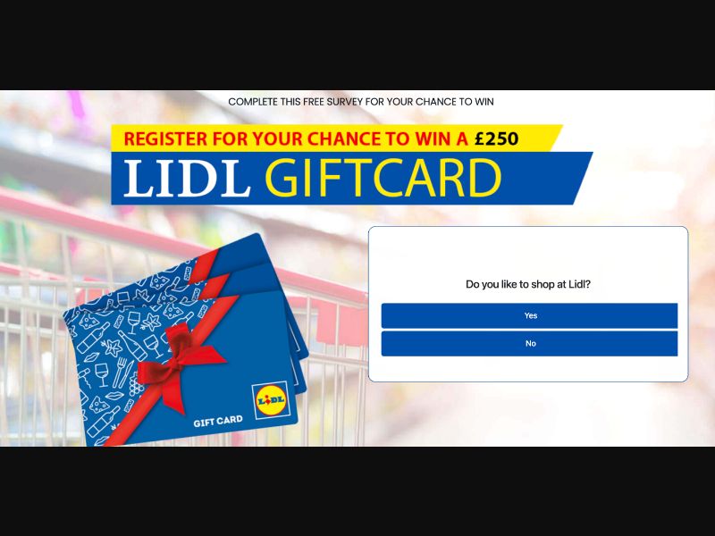 UK - Quiztionnaire - Lidl £250 Giftcard - (CPL)
