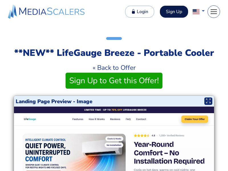 LifeGauge Breeze - Portable Cooler [UK]