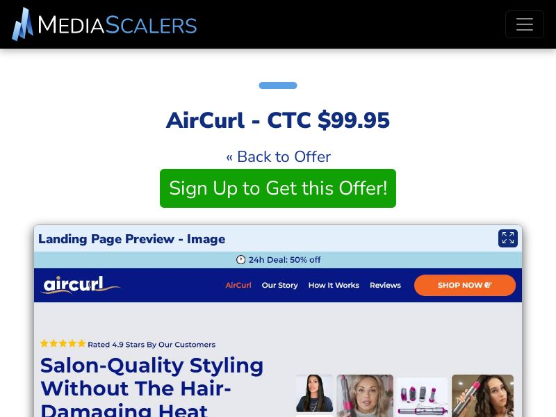 AirCurl - CTC $99.95 {+DTC, Alt-Landers} (Event Tracking) [US]