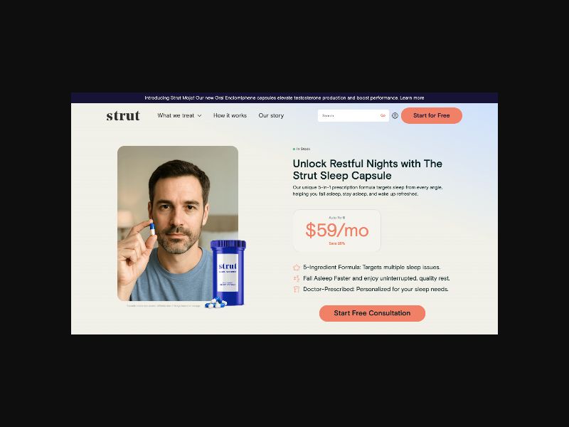Strut Health - Sleep Capsule for Men - CPS (US)